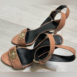 Tan Versace Strap Heels